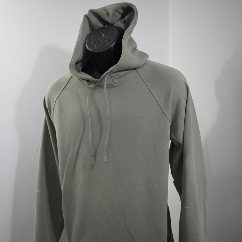 Lululemon City Sweat Pullover Hoodie Mens Large Green Raglan Sleeve Pockets